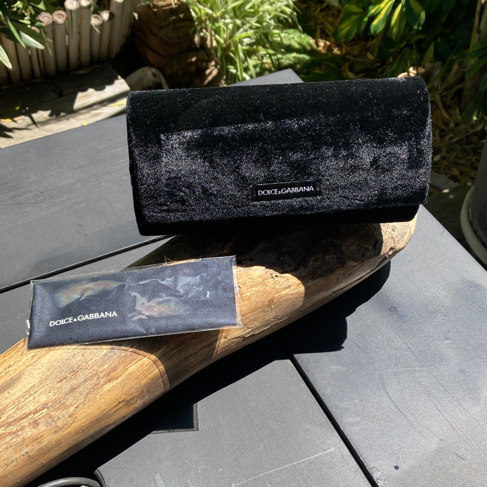 Dolce & Gabbana Black Velvet large sunglass or eyeglass case